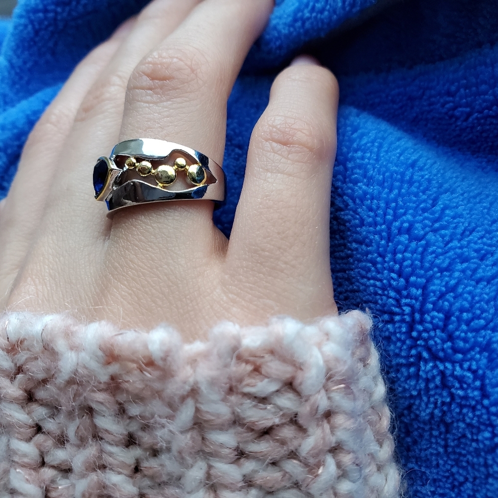 New Fashion Two Tone Ring - Picture 4 of 11